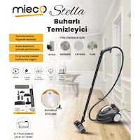 Mieco Stella 2000W Çok Fonksiyonlu Buharlı Temizleyici - Buharlı Temizlik Makinesi +Ütü Başlığı Mieco Stella 2000W Çok Fonksiyonlu Buharlı Temizleyici - Buharlı Temizlik Makinesi +Ütü Başlığı