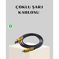 65w Çoklu Şarj Kablosu 4 Ü 1 Arada Örgülü Hızlı Veri Aktarım Usb-c Usb-a 65w Çoklu Şarj Kablosu 4 Ü 1 Arada Örgülü Hızlı Veri Aktarım Usb-c Usb-a