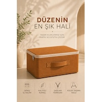 Kazak Tişört Hurcu Fermuarlı Kulplu Kıyafet Saklama Çantası Dolap Düzenleyici Organizer Kahverengi Kazak Tişört Hurcu Fermuarlı Kulplu Kıyafet Saklama Çantası Dolap Düzenleyici Organizer Kahverengi
