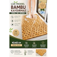 Lüx Model Bambu Kaydırmaz Banyo Paspası 42x62 Cm Suya Dayanıklı Doğal Bambu Zemin Matı Ahşap Lüx Model Bambu Kaydırmaz Banyo Paspası 42x62 Cm Suya Dayanıklı Doğal Bambu Zemin Matı Ahşap