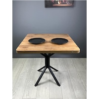 Roma Ceviz Mutfak Yemek Masası Balkon Masası Kavisli Köşe Metal Siyah Ayak 80 Cm Roma Ceviz Mutfak Yemek Masası Balkon Masası Kavisli Köşe Metal Siyah Ayak 80 Cm