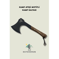 Kamp Ateşi Motifli Kamp Baltası - 24,5 Cm Kamp Ateşi Motifli Kamp Baltası - 24,5 Cm