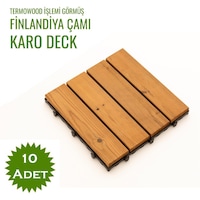 Pafu Sunsoe Fin Çamı Balkon Bahçe Ahşap Yer Döşemesi Karo Deck 30x30 Cm - 10 Adet 0,9m2 Pafu Sunsoe Fin Çamı Balkon Bahçe Ahşap Yer Döşemesi Karo Deck 30x30 Cm - 10 Adet 0,9m2