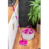 Çift Kovalı Otomatik Mop Temizlik Seti Temiz & Kirli Su Ayrışmalı, Kendini Sıkan Mikrofiber Paspas Çift Kovalı Otomatik Mop Temizlik Seti Temiz & Kirli Su Ayrışmalı, Kendini Sıkan Mikrofiber Paspas