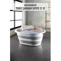 Katlanabilir Silikon Çamaşır Sepeti & Akordiyon Katlanır Sepet 27 Lt Çok Renkli Katlanabilir Silikon Çamaşır Sepeti & Akordiyon Katlanır Sepet 27 Lt Çok Renkli