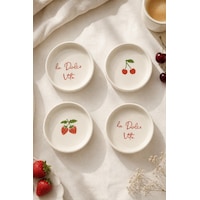 Vita Red 4 Parça 13 Cm Seramik Kase Seti Çerezlik Sunumluk Kahvaltılık Beyaz Vita Red 4 Parça 13 Cm Seramik Kase Seti Çerezlik Sunumluk Kahvaltılık Beyaz