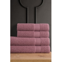 Blanc 4'lü Banyo Havlu Seti Havlu Banyo Havlusu I Hamam Seti I Çeyiz Havlusu - Mürdüm Blanc 4'lü Banyo Havlu Seti Havlu Banyo Havlusu I Hamam Seti I Çeyiz Havlusu - Mürdüm