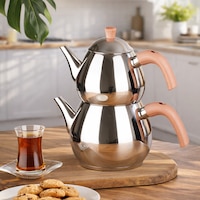 Porsima 1029-1 Damla Bakalit Kulp Orta Boy Paslanmaz Çelik Çaydanlık Takımı - Rose - 1.25-2.00lt Diğer Porsima 1029-1 Damla Bakalit Kulp Orta Boy Paslanmaz Çelik Çaydanlık Takımı - Rose - 1.25-2.00lt Diğer