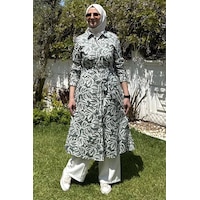 Rabia Şamlı Doğa Yeşil Tunik Normal Rabia Şamlı Doğa Yeşil Tunik Normal