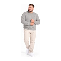 Annex Büyük Beden Basic Waffle Kumaş Erkek Sweatshirt Taş Annex Büyük Beden Basic Waffle Kumaş Erkek Sweatshirt Taş