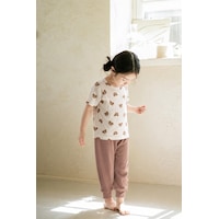 Cigit Desenli Pijama Takımı 1-7 Yaş Ekru Cigit Desenli Pijama Takımı 1-7 Yaş Ekru