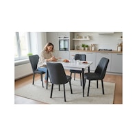 Efe Mobilya T-6020 4 Kişik Yemek Masası Ve Antrsit Sandalye Takımı Mutfak Salon Restorant Cafe Otel Kullanımına Uygundur. Antrasit Efe Mobilya T-6020 4 Kişik Yemek Masası Ve Antrsit Sandalye Takımı Mutfak Salon Restorant Cafe Otel Kullanımına Uygundur. Antrasit