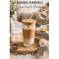 Porsima 12474 Vanes Bambu Kapaklı Cam Pipetli Bardak 370 Ml Sızdırmaz Silikon Contalı Sıcak & Soğuk İçecek Bardağı Çok renkli Porsima 12474 Vanes Bambu Kapaklı Cam Pipetli Bardak 370 Ml Sızdırmaz Silikon Contalı Sıcak & Soğuk İçecek Bardağı Çok renkli