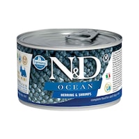N&D Ocean Tahılsız Ringa Balığı ve Karidesli Konserve Mini Irk Yetişkin Köpek Maması 140 G N&D Ocean Tahılsız Ringa Balığı ve Karidesli Konserve Mini Irk Yetişkin Köpek Maması 140 G