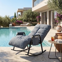 Pafu Lena Outdoor Bahçe Su Geçirmez Fonksiyonel Sallanan Koltuk - Gri-mavi Pafu Lena Outdoor Bahçe Su Geçirmez Fonksiyonel Sallanan Koltuk - Gri-mavi