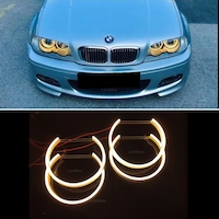 BMW E46 Angel Eyes Halka Sarı Pamuk Led BMW E46 Angel Eyes Halka Sarı Pamuk Led