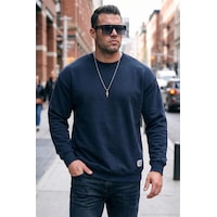 Buratti Regular Fit Bisiklet Yaka Pamuklu Içi Tüylü Yumuşak Şardonlu Erkek Sweat 5905255 Koyu Lacivert Buratti Regular Fit Bisiklet Yaka Pamuklu Içi Tüylü Yumuşak Şardonlu Erkek Sweat 5905255 Koyu Lacivert