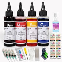Canon Pixma E414 Yazıcı için Forprint Kartuş Dolum Seti 4X100 ML Canon Pixma E414 Yazıcı için Forprint Kartuş Dolum Seti 4X100 ML