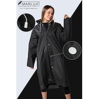 Marlux Unisex Su Rüzgar Geçirmez Kapüşonlu Çıtçıt Düğme Eva Yağmurluk - Siyah - Beyaz Marlux Unisex Su Rüzgar Geçirmez Kapüşonlu Çıtçıt Düğme Eva Yağmurluk - Siyah - Beyaz