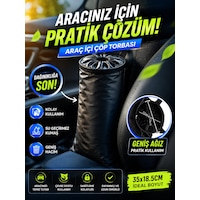 Araç İçi Çöp Kovası Askılı Koltuk Arkası Oto Çöp Torbası 1 Adet Yıkanabilir Kamp Seyahat Kolay Takılabilir Çöp Kutusu
