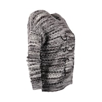 Vedi Minimalist Oversize 3/4 Kol Kadın Kazak - Günlük Kullanım Siyah Vedi Minimalist Oversize 3/4 Kol Kadın Kazak - Günlük Kullanım Siyah