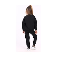 Toontoy Kids Toontoy Kız Çocuk Fermuarlı Kanguru Cepli Eşofman Takım Siyah Toontoy Kids Toontoy Kız Çocuk Fermuarlı Kanguru Cepli Eşofman Takım Siyah