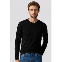 Tommy Life Siyah Standart Fit Basic O Yaka Erkek Sweatshirt - 87997 Siyah Tommy Life Siyah Standart Fit Basic O Yaka Erkek Sweatshirt - 87997 Siyah