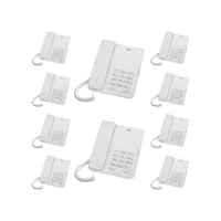 10 Adet Beyaz Karel TM140 Masaüstü Ofis Telefon Seti 10 Adet Beyaz Karel TM140 Masaüstü Ofis Telefon Seti