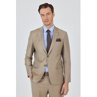 İmza Bej Mono Yaka Düz 2 Düğme Classic Yünlü Slim Fit Takım Elbise 1001250175 Bej İmza Bej Mono Yaka Düz 2 Düğme Classic Yünlü Slim Fit Takım Elbise 1001250175 Bej