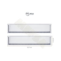 Paslanmaz Krom Metal Plakalık 52.7Cm X 11.5Cm 2 Adet 357558117 Paslanmaz Krom Metal Plakalık 52.7Cm X 11.5Cm 2 Adet 357558117