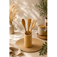 Tezgah Masa Üstü Bambu Kaşıklık Organizer Çok Amaçlı Düzenleyici 6 16cm Kaşık Hediyeli Sarı Tezgah Masa Üstü Bambu Kaşıklık Organizer Çok Amaçlı Düzenleyici 6 16cm Kaşık Hediyeli Sarı