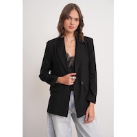 Mixray 4516 Kadın Bezayağı Blazer Ceket Siyah Mixray 4516 Kadın Bezayağı Blazer Ceket Siyah