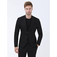 Kip Modern Fıt 6 Drop Siyah Erkek Ceket Ck-2361 Siyah Kip Modern Fıt 6 Drop Siyah Erkek Ceket Ck-2361 Siyah