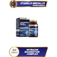 Nutraxin Magnezyum Complex 60 Tablet 125 Mg - Bisiglinat - Taurat - Malat - Sitrat - B6 Nutraxin Magnezyum Complex 60 Tablet 125 Mg - Bisiglinat - Taurat - Malat - Sitrat - B6
