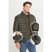 Ac&Co / Altınyıldız Classics Standart Fit Normal Kesim Dik Yaka Erkek Mont Haki Ac&Co / Altınyıldız Classics Standart Fit Normal Kesim Dik Yaka Erkek Mont Haki