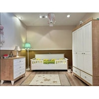 Aymini Milano Yavrusuz Bebek Odası Takımı Ahşap - Beyaz Aymini Milano Yavrusuz Bebek Odası Takımı Ahşap - Beyaz