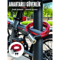 15 Mm Kalın Çelik Halat İle Bisikletiniz İçin Güvenli Koruma 15 Mm Kalın Çelik Halat İle Bisikletiniz İçin Güvenli Koruma