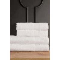 Blanc 4'lü Banyo Havlu Seti Havlu Banyo Havlusu I Hamam Seti I Çeyiz Havlusu - Beyaz Gri Blanc 4'lü Banyo Havlu Seti Havlu Banyo Havlusu I Hamam Seti I Çeyiz Havlusu - Beyaz Gri
