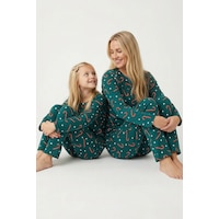 Siyah İnci %100 Pamuklu Şeker Baston Desenli Yılbaşı Temalı Örme Pijama Takım Yeşil Baston Siyah İnci %100 Pamuklu Şeker Baston Desenli Yılbaşı Temalı Örme Pijama Takım Yeşil Baston