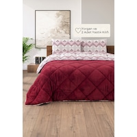 Battal Wellsoft Yorgan Çift Taraflı Yastık Kılıflı 215x235 Cm Bordo Battal Wellsoft Yorgan Çift Taraflı Yastık Kılıflı 215x235 Cm Bordo