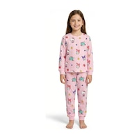 Cute Hello Kitty Ve Kuromi Desenli Kız Çocuk Pijama Takımı Pembe Cute Hello Kitty Ve Kuromi Desenli Kız Çocuk Pijama Takımı Pembe