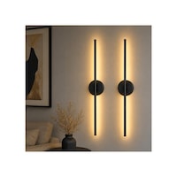Düz Modern Led Duvar Apliği 40 Cm 3 Renk Işıklı Siyah Dekoratif Aplik Salon Koridor Yatak Odası Düz Modern Led Duvar Apliği 40 Cm 3 Renk Işıklı Siyah Dekoratif Aplik Salon Koridor Yatak Odası