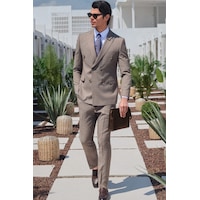 İmza Kahverengi-beyaz Kırlangıç Yaka Kruvaze 6 Drop Slim Fit Tam Astar Esnek Takım Elbise 1001260171 Kahverengi - Beyaz İmza Kahverengi-beyaz Kırlangıç Yaka Kruvaze 6 Drop Slim Fit Tam Astar Esnek Takım Elbise 1001260171 Kahverengi - Beyaz