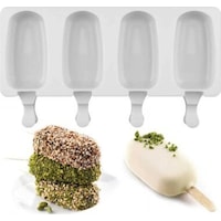 İndecor Houseware Silikon Dondurma Kalıbı 4'lü Büyük Boy Beyaz İndecor Houseware Silikon Dondurma Kalıbı 4'lü Büyük Boy Beyaz