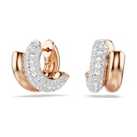 5738198 Swarovski Küpe Dextera:mn Hoop Whı/ros Metalik