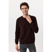 Süvari Oversize Kalıp O Yaka 3 İplik Yumuşak Dokulu Sweat Kahverengi Süvari Oversize Kalıp O Yaka 3 İplik Yumuşak Dokulu Sweat Kahverengi