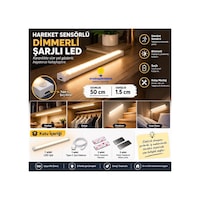 Hareket Sensörlü Led Işık 50 Cm Gün Işığı Hareket Sensörlü Led Işık 50 Cm Gün Işığı