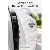 Araç Kapı Kenar Koruma Fitili Şeffaf Kendinden Yapışkanlı 5 Metre Araç Kapı Kenar Koruma Fitili Şeffaf Kendinden Yapışkanlı 5 Metre