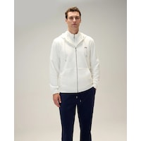 Ellesse Erkek Fermuarlı Kapüşonlu Sweatshırt Beyaz Ellesse Erkek Fermuarlı Kapüşonlu Sweatshırt Beyaz