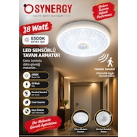 Synergy 18 Watt 6500k Led Sensörlü Tavan Armatür Beyaz Synergy 18 Watt 6500k Led Sensörlü Tavan Armatür Beyaz